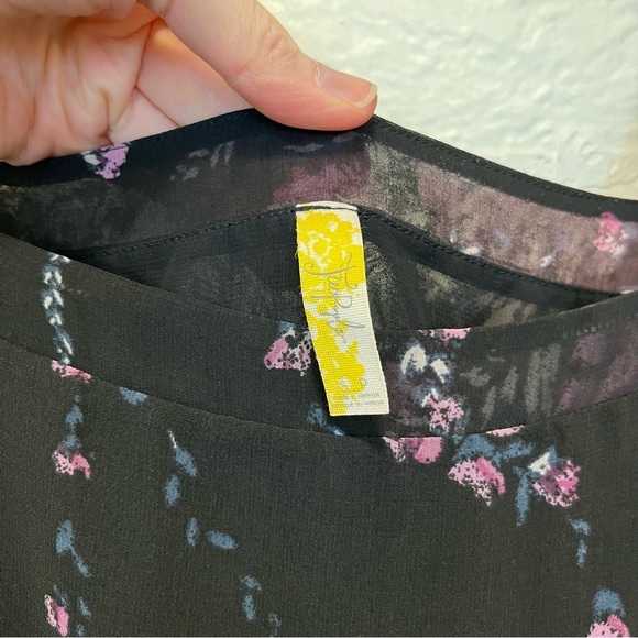 Free People Dress Black Floral Boho Bohemian Small S - Picture 8 of 10